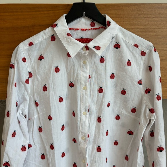 NWT Maeve by Anthropologie Classic Lady Bug Buttondown, Size L - Picture 7 of 13
